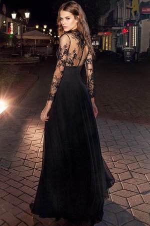 A Linie Klassisches Chiffon Lange Ärmeln Ballkleid mit Applike - Bild 2