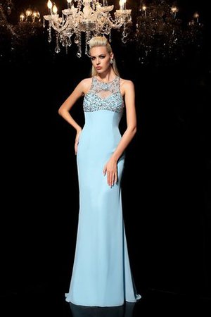 Enges Chiffon Ärmelloses Anständiges Ballkleid mit Natürlicher Taille