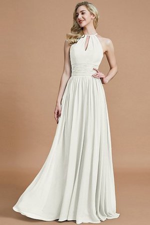 Prinzessin A-Line Ärmelloses Brautjungfernkleid aus Chiffon mit Natürlicher Taille - Bild 21