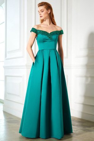 Satin Paillettenbesetztes Ärmelloses Prinzessin Ballkleid mit Reißverschluss - Bild 1