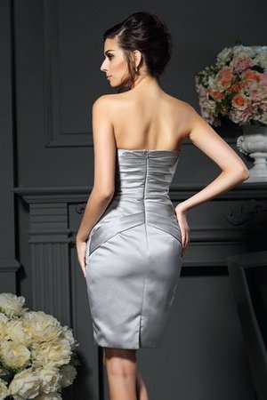 Ärmelloses Herz-Ausschnitt Enganliegendes Normale Taille Satin Brautmutterkleid - Bild 4