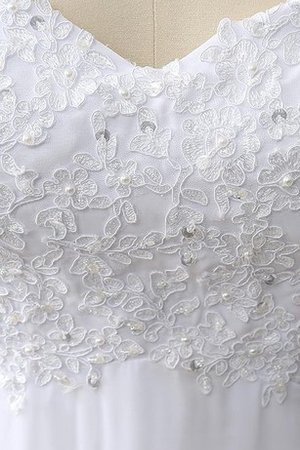 Ärmelloses Paillettenbesetztes Romantisches Brautkleid mit Offenen Rücken aus Chiffon - Bild 2