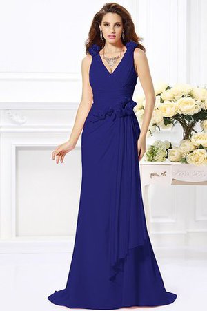 Normale Taille Meerjungfrau Chiffon V-Ausschnitt Anständiges Brautjungfernkleid - Bild 24