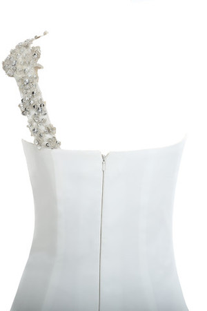 A linie Outdoor Kunstseide Ausgefallenes Brautkleid mit Perlen mit Überlagertem Mieder - Bild 6