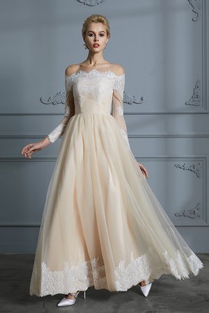 Fantastisch Schulterfrei Prinzessin Bodenlanges Brautkleid - Bild 5