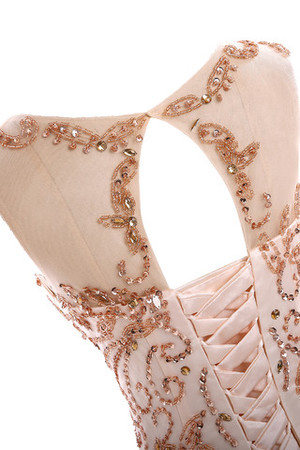 Strand Klassisches Bescheidenes Formelles Sittsames Brautkleid mit Perlen - Bild 7