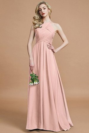 Reißverschluss Ärmelloses Chiffon A-Linie Normale Taille Brautjungfernkleid - Bild 25