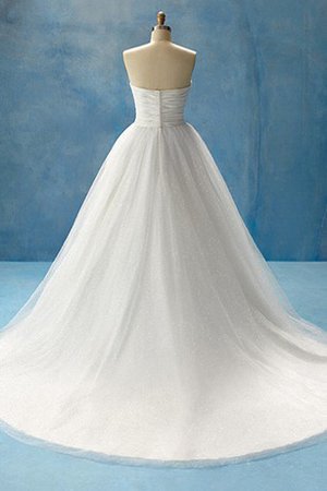 Reißverschluss Sweep Zug Bodenlanges Brautkleid aus Spitze mit Natürlicher Taille - Bild 2