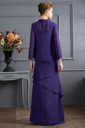 Chiffon Schaufel-Ausschnitt Ärmellos Anständiges Bodenlanges Brautmutterkleid - Bild 2