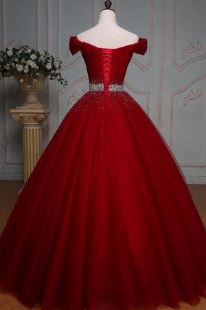 Reißverschluss Duchesse-Linie Spitze Partykleid mit Bordüre aus Organza - Bild 2