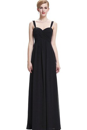 A-Linie Chiffon Bodenlanges Brautjungfernkleid mit Rüschen mit Kreuz