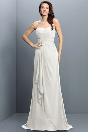 Drapiertes Empire Taille Meerjungfrau Stil Chiffon Brautjungfernkleid ohne Ärmeln - Bild 16