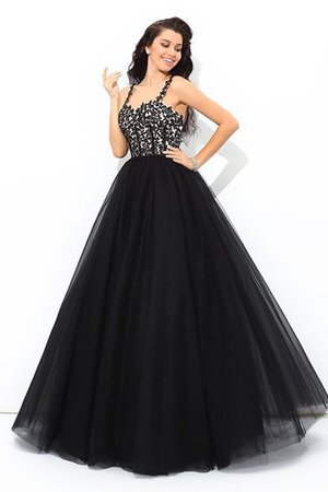 Normale Taille Duchesse-Linie Spaghetti Träger Sittsames Bodenlanges Partykleid - Bild 6