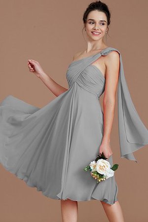 Prinzessin Gerüschtes A-Line Ärmelloses Ein Schulter Brautjungfernkleid - Bild 31
