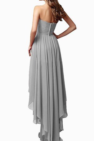 A linie Ärmellos Herz-Ausschnitt Brautjungfernkleid mit Empire Taille mit Plissierungen - Bild 2