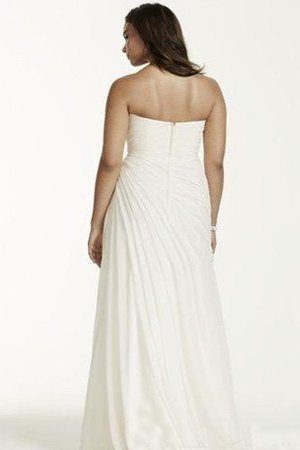 Ärmellos Luxus Romantisches Brautkleid aus Chiffon mit Sweep Zug - Bild 2