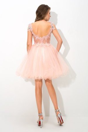 A Linie Prinzessin Perlenbesetztes Reißverschluss Mini Cocktailkleid - Bild 2