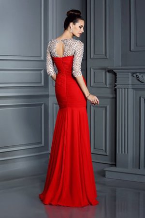 Reißverschluss Chiffon Empire Taille Bodenlanges Sittsames Ballkleid - Bild 2