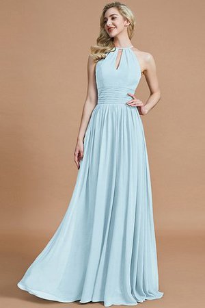 Prinzessin A-Line Ärmelloses Brautjungfernkleid aus Chiffon mit Natürlicher Taille - Bild 23