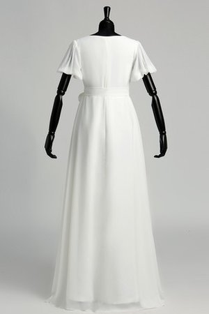A-Line Reißverschluss Chiffon Extravagantes Brautkleid mit Plissierungen - Bild 2