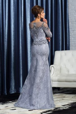 Empire Taille Bateau Reißverschluss Bodenlanges Brautmutterkleid mit Bordüre - Bild 2