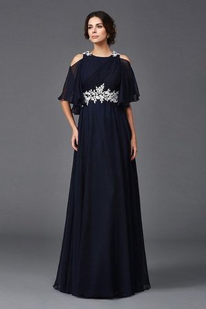 Prinzessin Empire Taille Halbe Ärmeln Anständiges Brautmutterkleid mit Applikation - Bild 5