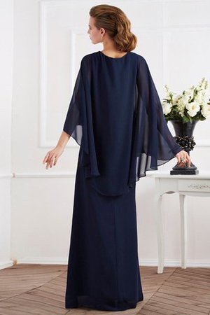 Ärmelloses Chiffon Normale Taille Hoher Kragen Anständiges Brautmutterkleid - Bild 2