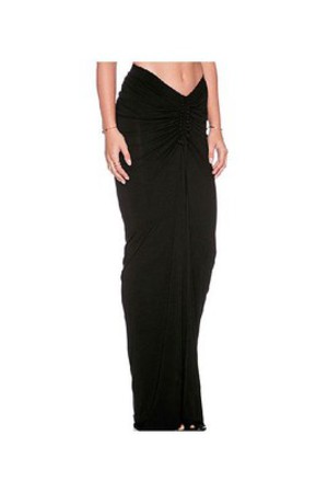 Elasthan Schwarz Detail Bodycon Maxi Polyester Rock Falten Club Kleider