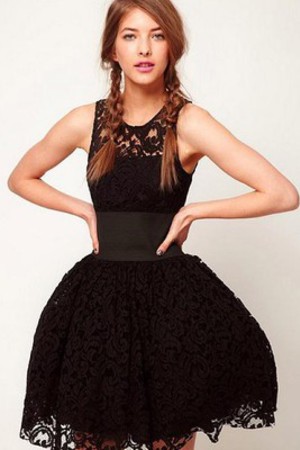 Spitze Nacht Stil Mini Schwarz Kleid Sexy Kleid Neu Club Kleider