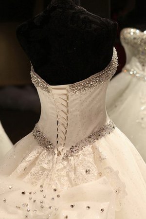Paillettenbesetztes Handgemacht Tüll Duchesse-Linie Herz-Ausschnitt Paillette Brautkleid - Bild 4