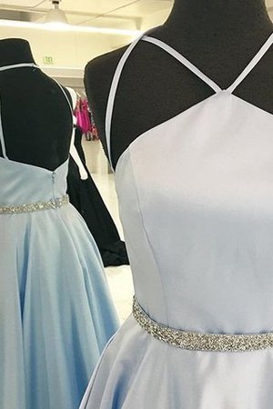 Prinzessin Satin Normale Taille Ärmelloses Reißverschluss Abendkleid - Bild 2