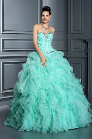 Empire Taille Duchesse-Linie Herz-Ausschnitt Anständiges Partykleid aus Organza - Bild 1