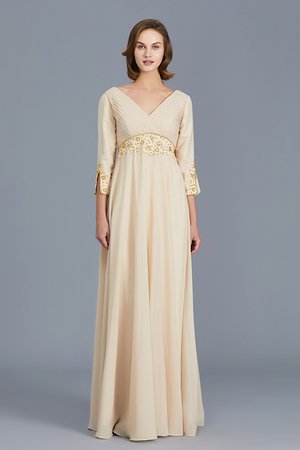 Junoesque Prinzessin Normale Taille a linie V-Ausschnitt Bodenlanges Brautmutterkleid - Bild 3