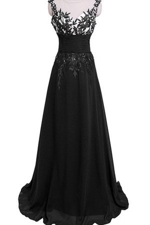 A Linie Empire Taille Schlüsselloch Rücken Chiffon Ballkleid mit Kurzen Ärmeln - Bild 1