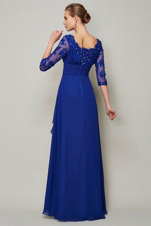 Empire Taille a linie Schaufel-Ausschnitt Brautmutterkleid aus Chiffon mit Bordüre - Bild 2