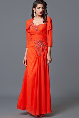 Gerüschtes Drapiertes Elegantes Abendkleid aus Chiffon mit Bordüre - Bild 1