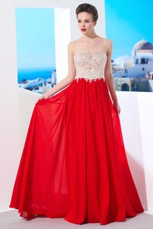 Normale Taille Prinzessin Perlenbesetztes A Linie Ballkleid aus Chiffon - Bild 1