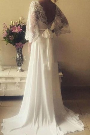 Beliebt Prinzessin a linie Natürliche Taile Brautkleid mit Bordüre mit Gürtel - Bild 2