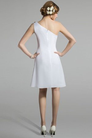 Strand One Schulter Natürliche Taile Reißverschluss Elegantes Brautkleid - Bild 2