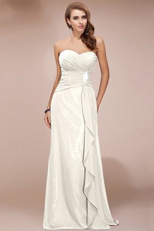 Empire Taille Bodenlanges Anständiges Brautjungfernkleid mit Perlen mit Rüschen - Bild 24