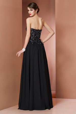 Perlenbesetztes A Linie Normale Taille Anständiges Ballkleid aus Chiffon - Bild 2