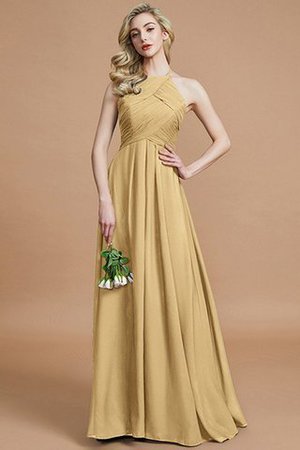 Reißverschluss Ärmelloses Chiffon A-Linie Normale Taille Brautjungfernkleid - Bild 16