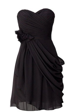 Reißverschluss Chiffon Ärmelloses Empire Taille Kurzes Cocktailkleid - Bild 1