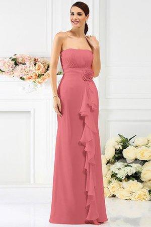 Empire Taille Chiffon Reißverschluss Brautjungfernkleid ohne Ärmeln ohne Träger - Bild 28