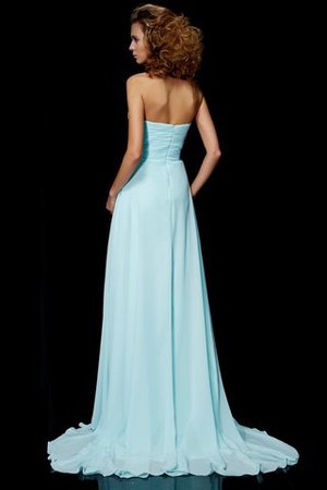 Chiffon Sweep Zug Sittsames Ballkleid mit Herz-Ausschnitt mit Perlen - Bild 2