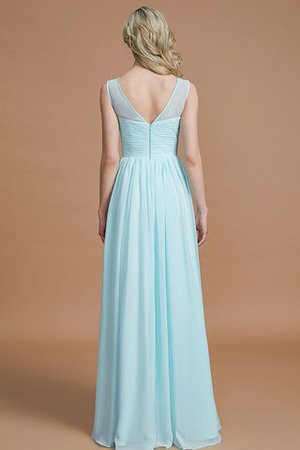 A-Line Prinzessin Normale Taille Bodenlanges Brautjungfernkleid ohne Ärmeln - Bild 35
