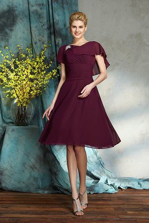 Reißverschluss Chiffon Prinzessin Normale Taille Halbe Ärmeln Brautmutterkleid - Bild 3