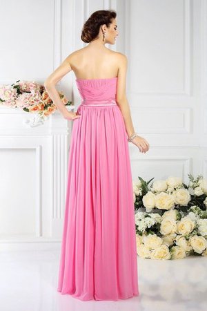 A linie Prinzessin Chiffon Ärmelloses Sittsames Brautjungfernkleid - Bild 30