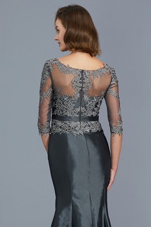 Meerjungfrau 3 /4 Länge Ärmeln Energisch Taft Bodenlanges Brautmutterkleid mit Applike - Bild 8