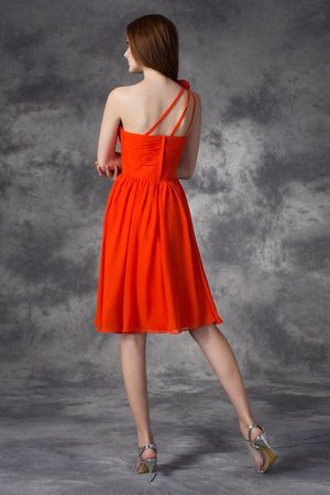 A Linie Ärmelloses Mini Cocktailkleid mit Blume aus Chiffon - Bild 2